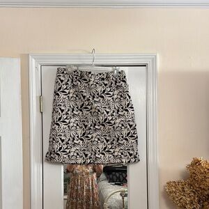 GAP Black and Cream Mini Pencil Skirt